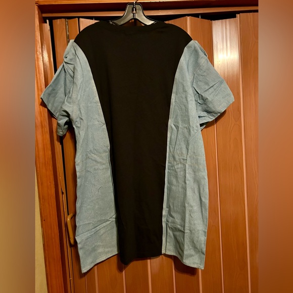 La Ross denim & black dress size medium NWT - Picture 5 of 8